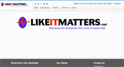 Desktop Screenshot of likeitmatters.net